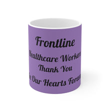 Load image into Gallery viewer, Frontline Healthcare Workers Purple Ceramic Mug 11oz
