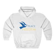 Load image into Gallery viewer, Ukraine Peace &amp; Freedom Unisex Heavy Blend™ Hooded Sweatshirt
