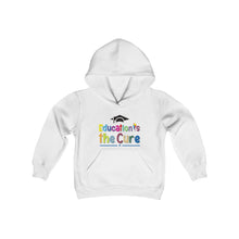 Lade das Bild in den Galerie-Viewer, Education is the Cure (version 3) Youth Heavy Blend Hooded Sweatshirt
