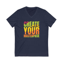 画像をギャラリービューアに読み込む, Create your Masterpiece (version 2) Unisex Jersey Short Sleeve V-Neck Tee
