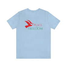 将图片加载到图库查看器，Peace &amp; Freedom Unisex Jersey Short Sleeve Tee
