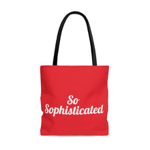Load image into Gallery viewer, So Sophisticated Red AOP Tote Bag
