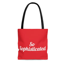 将图片加载到图库查看器，So Sophisticated Red AOP Tote Bag
