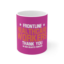 Load image into Gallery viewer, Frontline Healthcare Workers version 2 Berry Ceramic Mug 11oz
