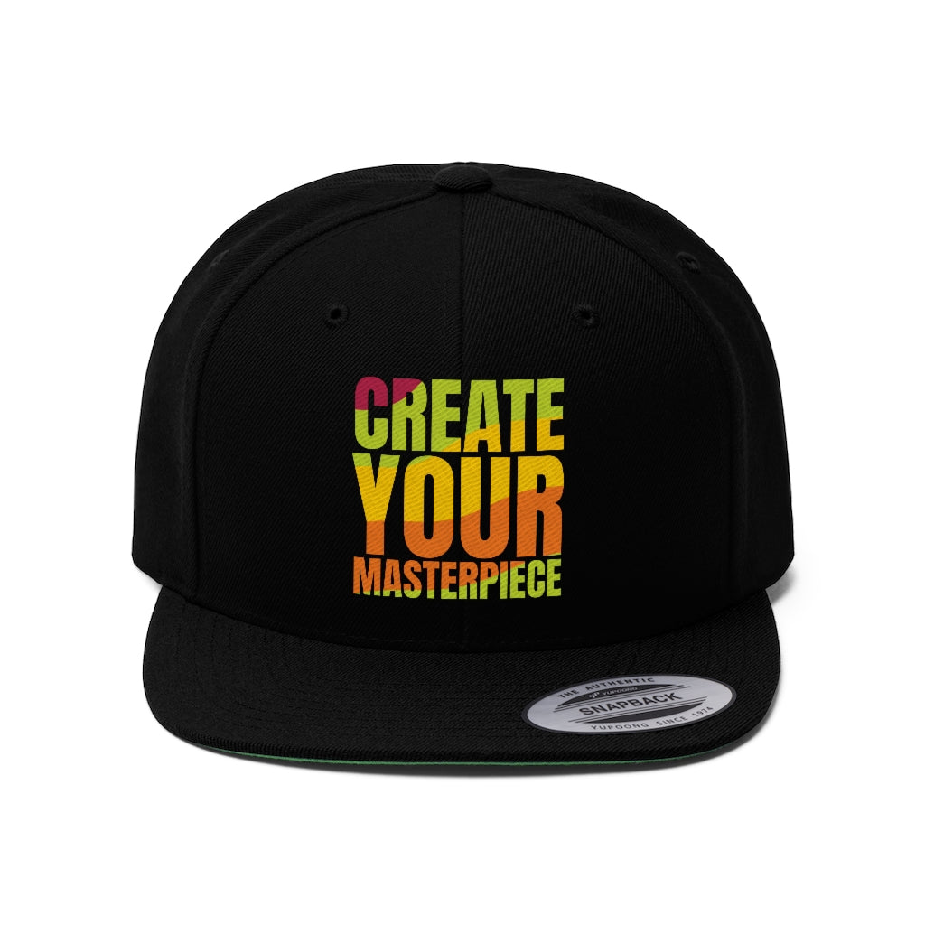 Create your Masterpiece Flat Bill Hat