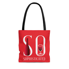 Load image into Gallery viewer, So Sophisticated version 2 - Red - AOP Tote Bag
