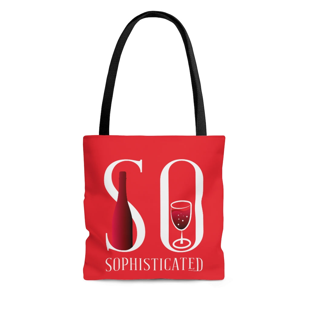 So Sophisticated version 2 - Red - AOP Tote Bag