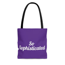 画像をギャラリービューアに読み込む, So Sophisticated Purple AOP Tote Bag

