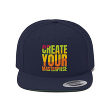 将图片加载到图库查看器，Create your Masterpiece Flat Bill Hat
