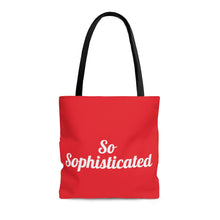 将图片加载到图库查看器，So Sophisticated Red AOP Tote Bag
