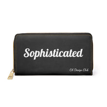 Load image into Gallery viewer, Zipper Wallet - So Sophisticated - Black (Please allow 2 weeks for Shipping)
