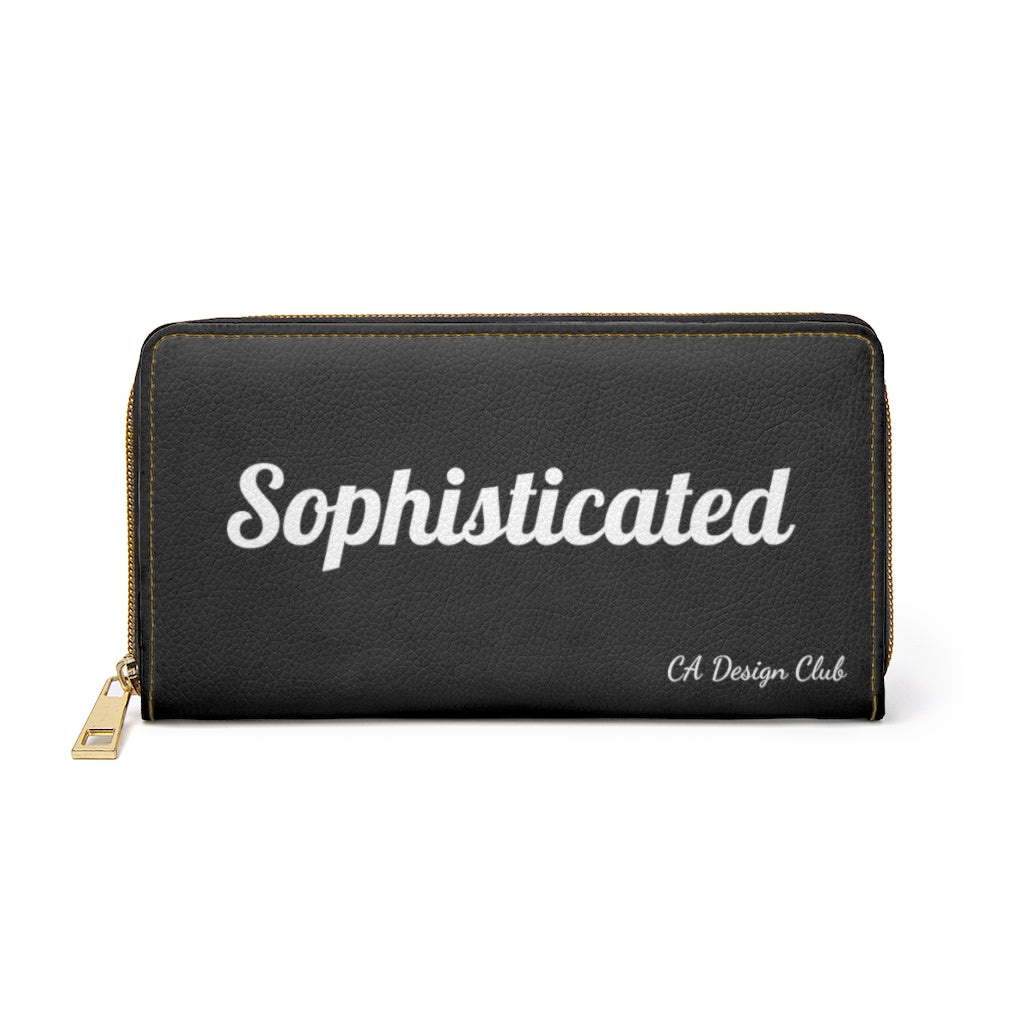 Zipper Wallet - So Sophisticated - Black (Please allow 2 weeks for Shipping)
