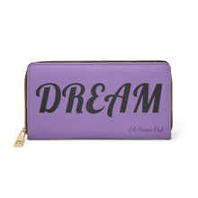 Load image into Gallery viewer, Zipper Wallet - Dream Big - Purple (Please allow 2 weeks for Shipping)
