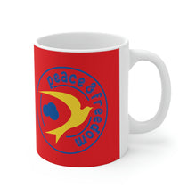 Load image into Gallery viewer, Peace &amp; Freedom Red Mug 11oz

