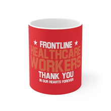 Load image into Gallery viewer, Frontline Healthcare Workers version 2 Red Ceramic Mug 11oz
