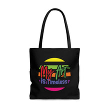 Load image into Gallery viewer, My Art is Timeless Black Tote Bag
