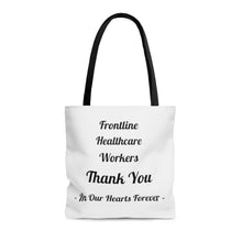 Cargar imagen en el visor de la galería, Frontline Healthcare Workers Thank You White AOP Tote Bag
