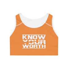 将图片加载到图库查看器，Know Your Worth Sports Bra - Orange
