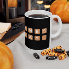 Load image into Gallery viewer, The Games We Play Black Mug 11oz
