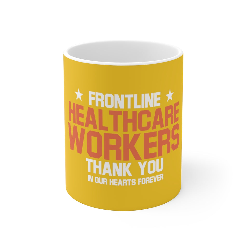 Frontline Healthcare Workers version 2 Yellow Ceramic Mug 11oz