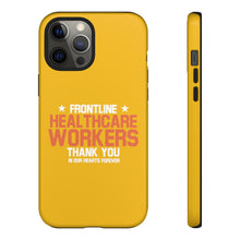 Load image into Gallery viewer, Tough Cases - Thank You Frontline Healthcare Workers - Yellow - iPhone / Pixel / Galaxy
