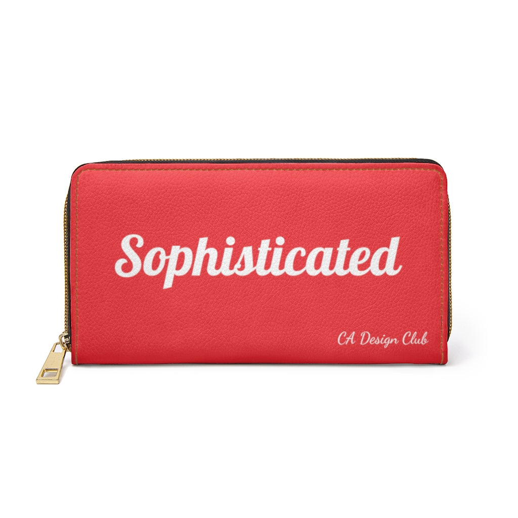 Zipper Wallet - So Sophisticated - Red (Please allow 2 weeks for Shipping)