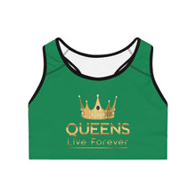 将图片加载到图库查看器，Queens Live Forever Sports Bra - Green
