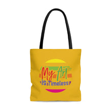 Load image into Gallery viewer, My Art is Timeless Yellow Tote Bag
