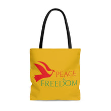 Cargar imagen en el visor de la galería, Peace &amp; Freedom Yellow Tote Bag
