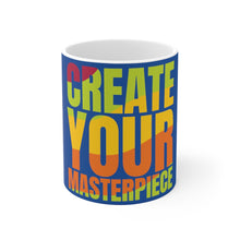 Load image into Gallery viewer, Create Your Masterpiece Ceramic Blue Mug 11oz
