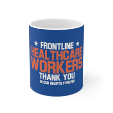 Lade das Bild in den Galerie-Viewer, Frontline Healthcare Workers version 2 Blue Ceramic Mug 11oz
