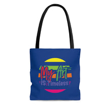 Load image into Gallery viewer, My Art is Timeless Blue Tote Bag

