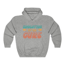 Cargar imagen en el visor de la galería, Education is the Cure (version 2) Unisex Heavy Blend™ Hooded Sweatshirt
