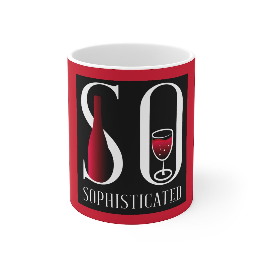 So Sophisticated Ceramic Red Mug 11oz