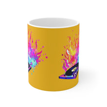 Load image into Gallery viewer, Turntable Yellow Mug 11oz
