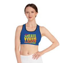 Load image into Gallery viewer, Create Your Masterpiece Sports Bra - Blue
