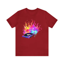 Load image into Gallery viewer, Turntable on Fire Unisex Jersey Short Sleeve Tee
