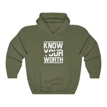 将图片加载到图库查看器，Know Your Worth (version 2) Unisex Heavy Blend™ Hooded Sweatshirt
