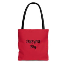 Load image into Gallery viewer, Dream Big Red AOP Tote Bag

