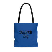 Load image into Gallery viewer, Dream Big Blue AOP Tote Bag

