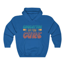 Cargar imagen en el visor de la galería, Education is the Cure (version 2) Unisex Heavy Blend™ Hooded Sweatshirt
