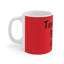 将图片加载到图库查看器，Teachers Save Lives Red Ceramic Mug 11oz
