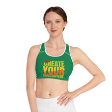 Load image into Gallery viewer, Create Your Masterpiece Sports Bra - Green
